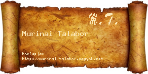 Murinai Talabor névjegykártya